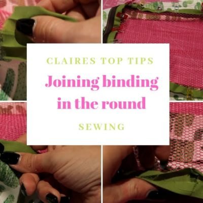 Joining binding in the round | Claires Top Tips | SEWING