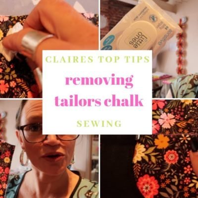 How to remove tailors chalk from fabric | Claires Top Tips | SEWING