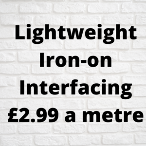 Light-weight iron-on interfacing