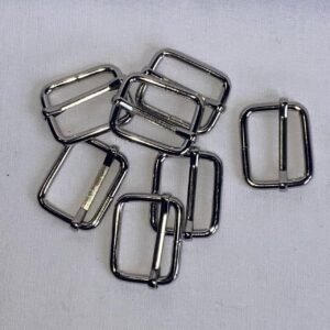 25mm silver strap sliders with bar