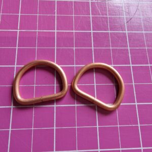 Rose Gold 25mm D ring